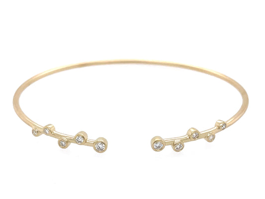 Diamond 5 Bubble Flex Bangle, Satin Finish