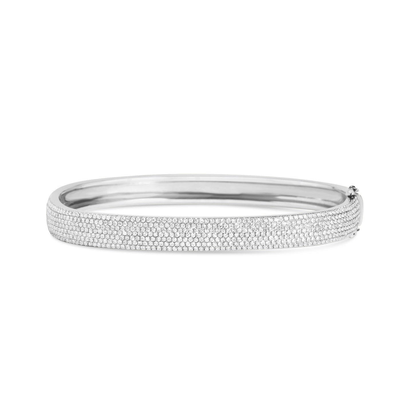 Diamond Pave 6.5mm Square Bangle
