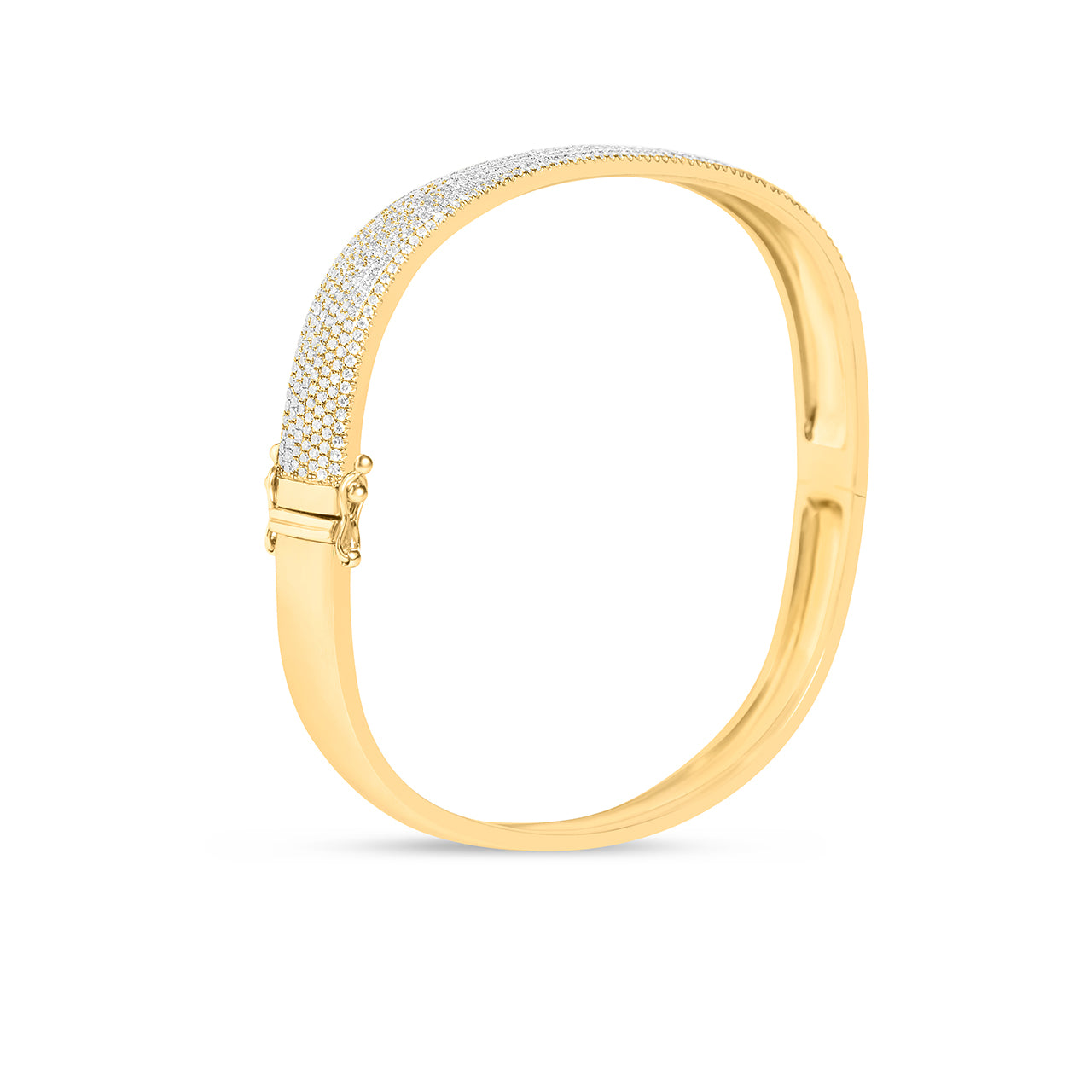Diamond Pave 6.5mm Square Bangle