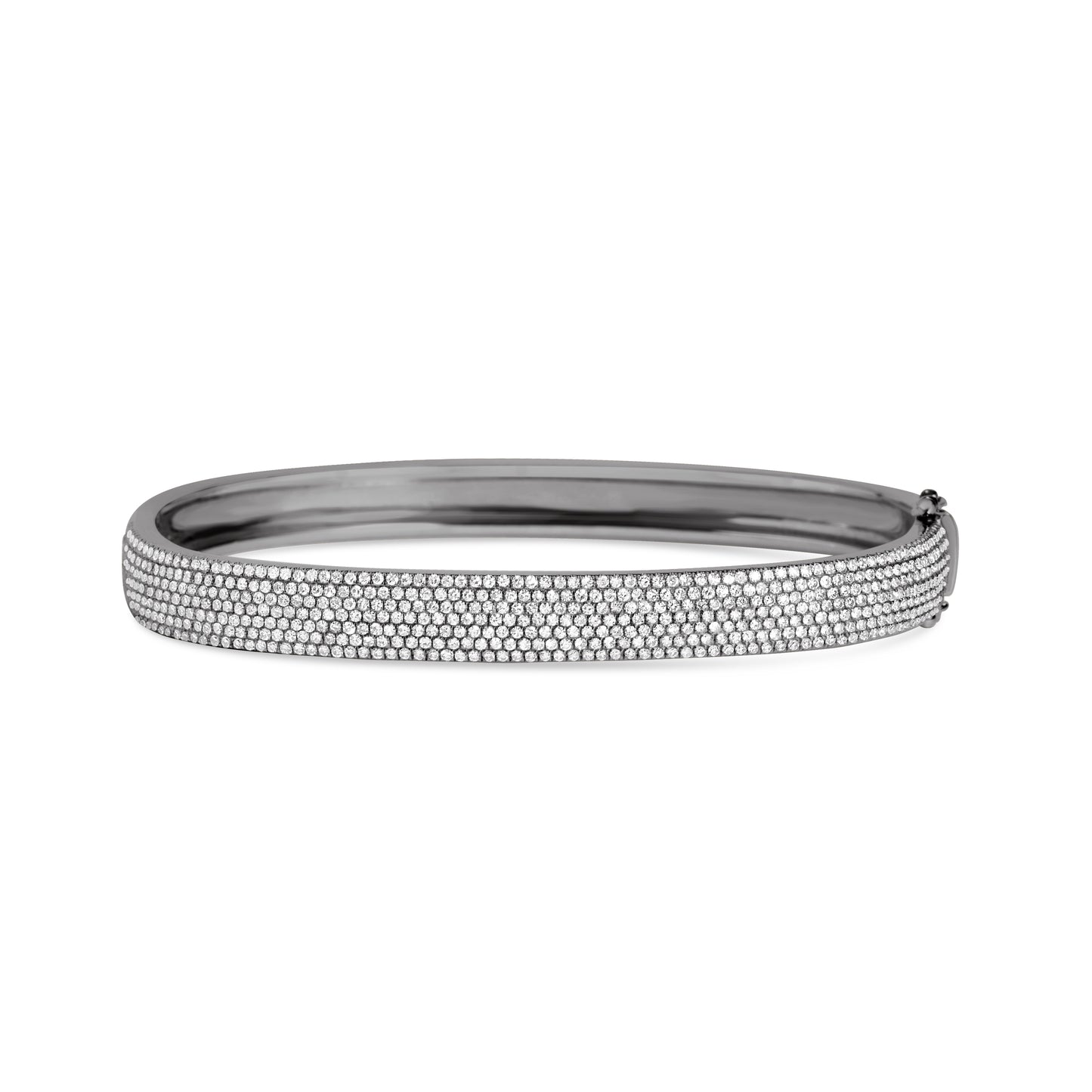 Diamond Pave 6.5mm Square Bangle