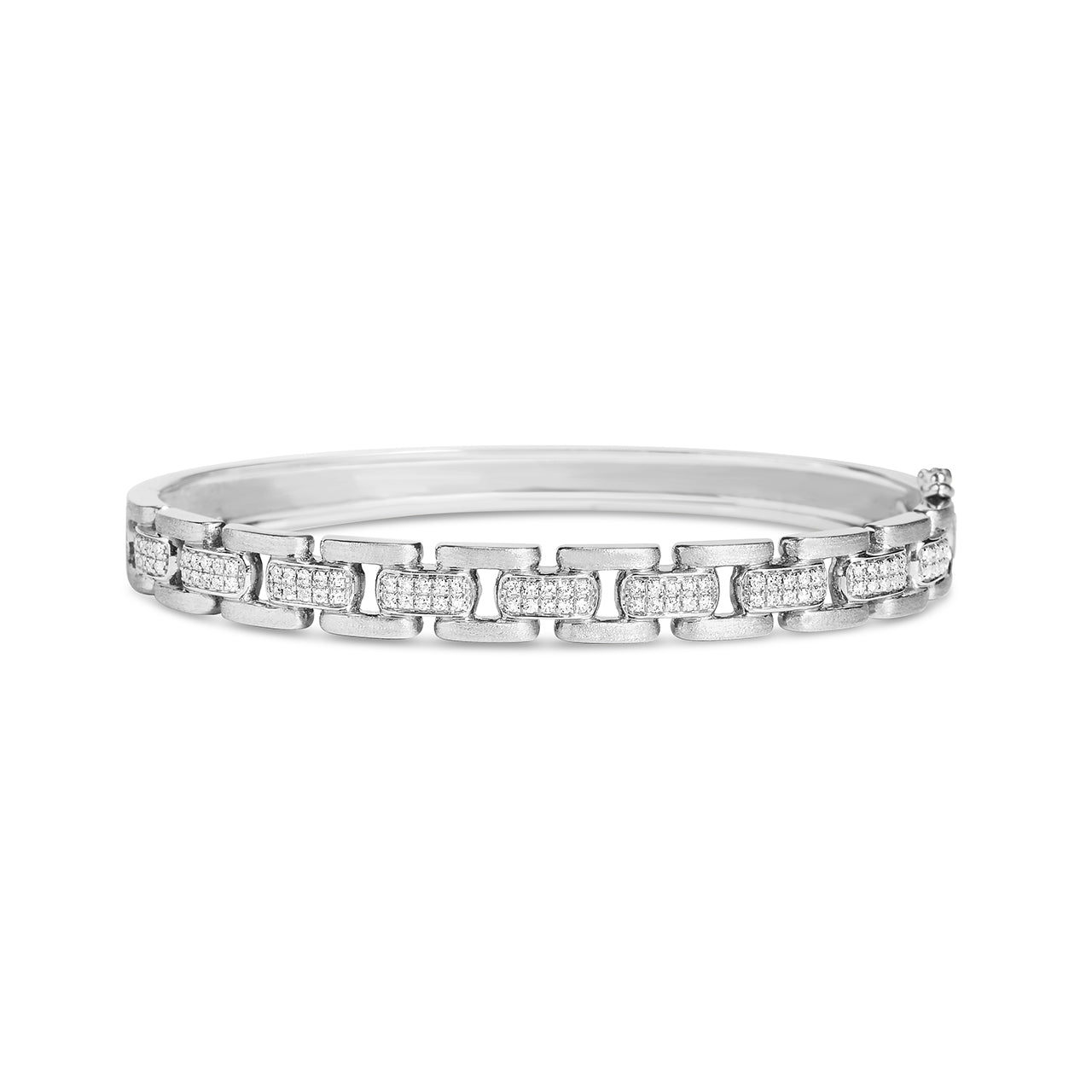 Diamond Square Link Bangle