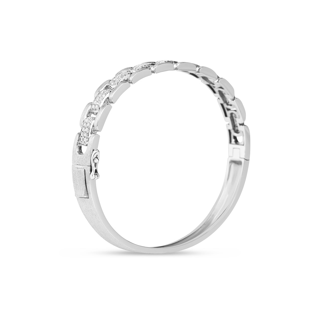 Diamond Square Link Bangle