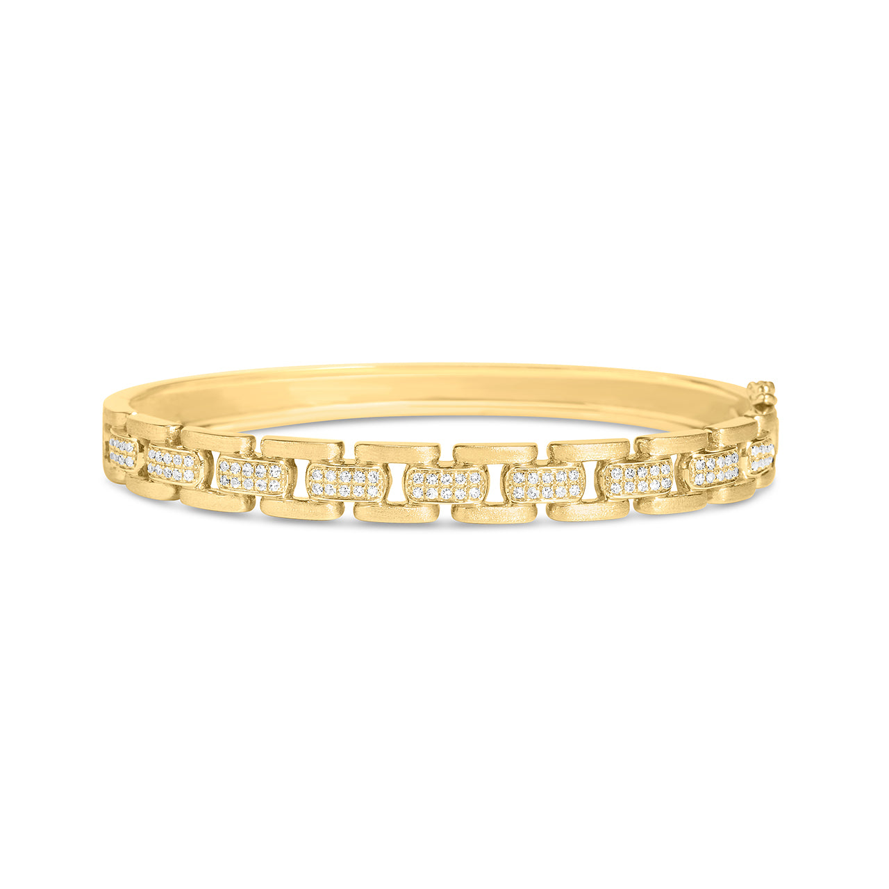 Diamond Square Link Bangle
