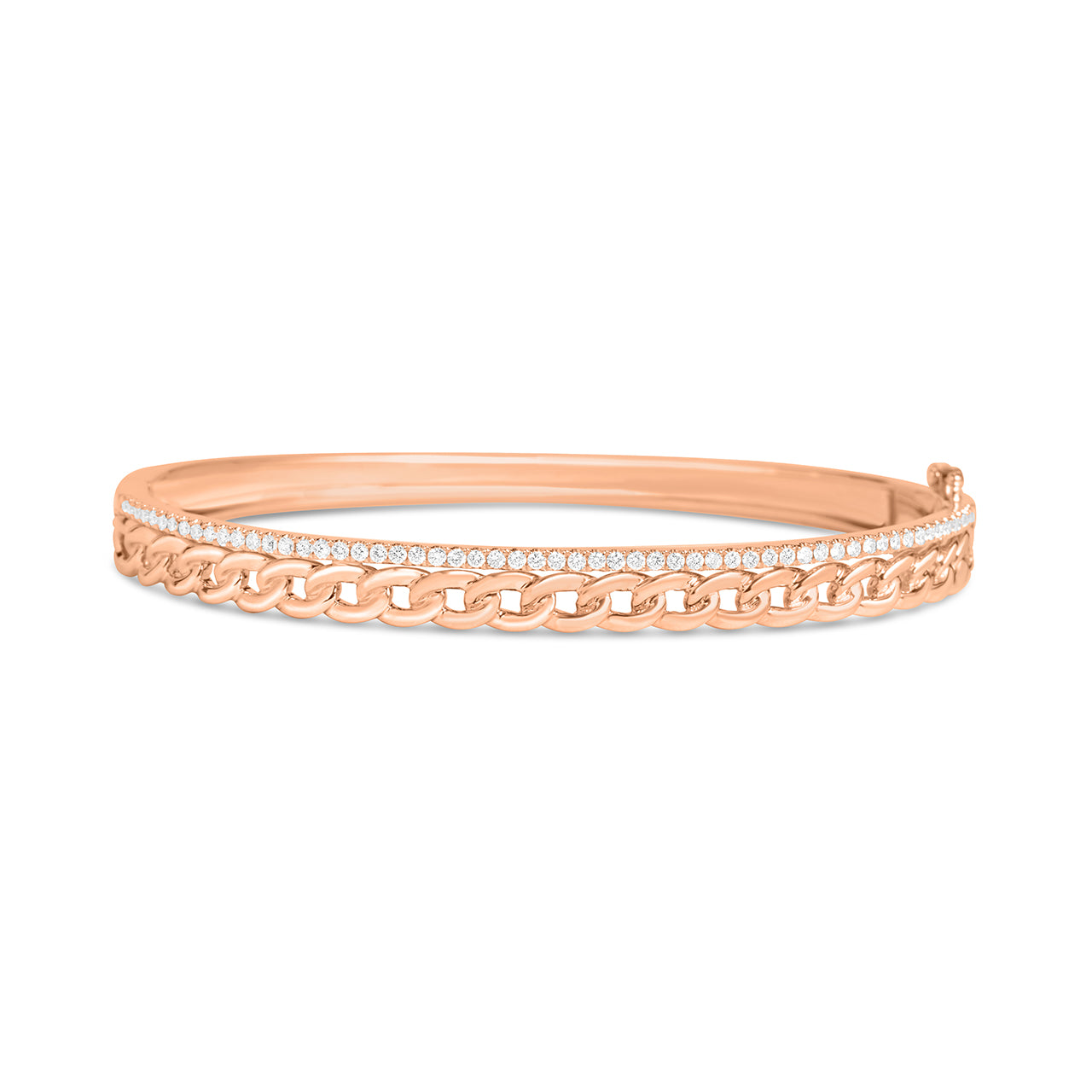Diamond Curb Link Stack Bangle
