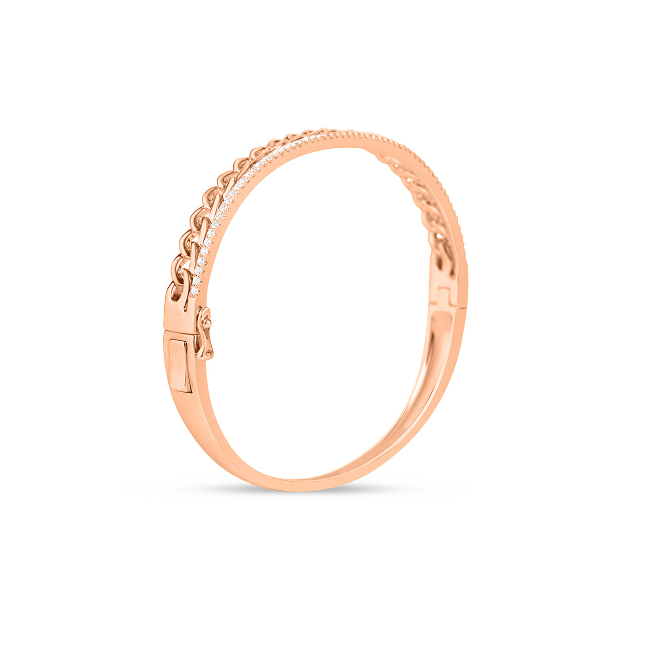 Diamond Curb Link Stack Bangle