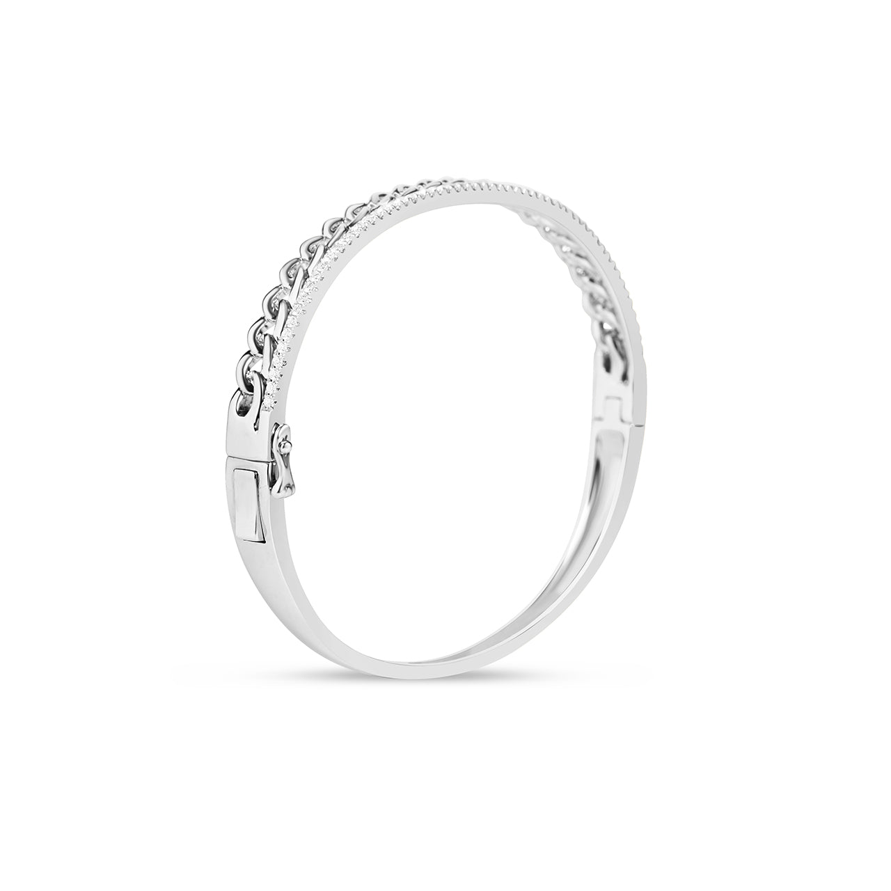 Diamond Curb Link Stack Bangle