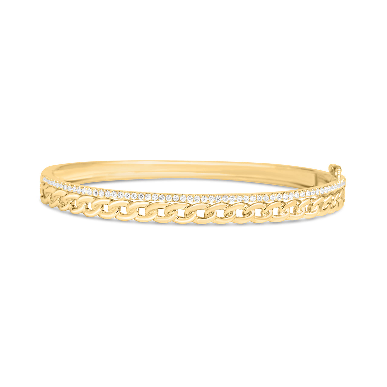 Diamond Curb Link Stack Bangle