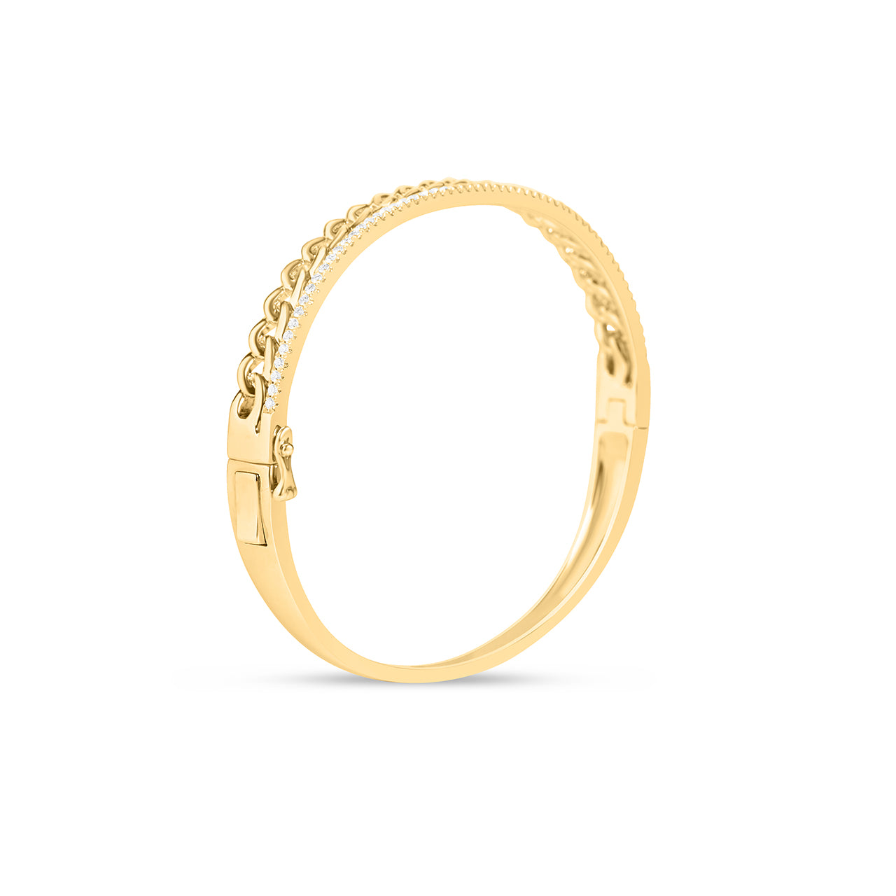 Diamond Curb Link Stack Bangle