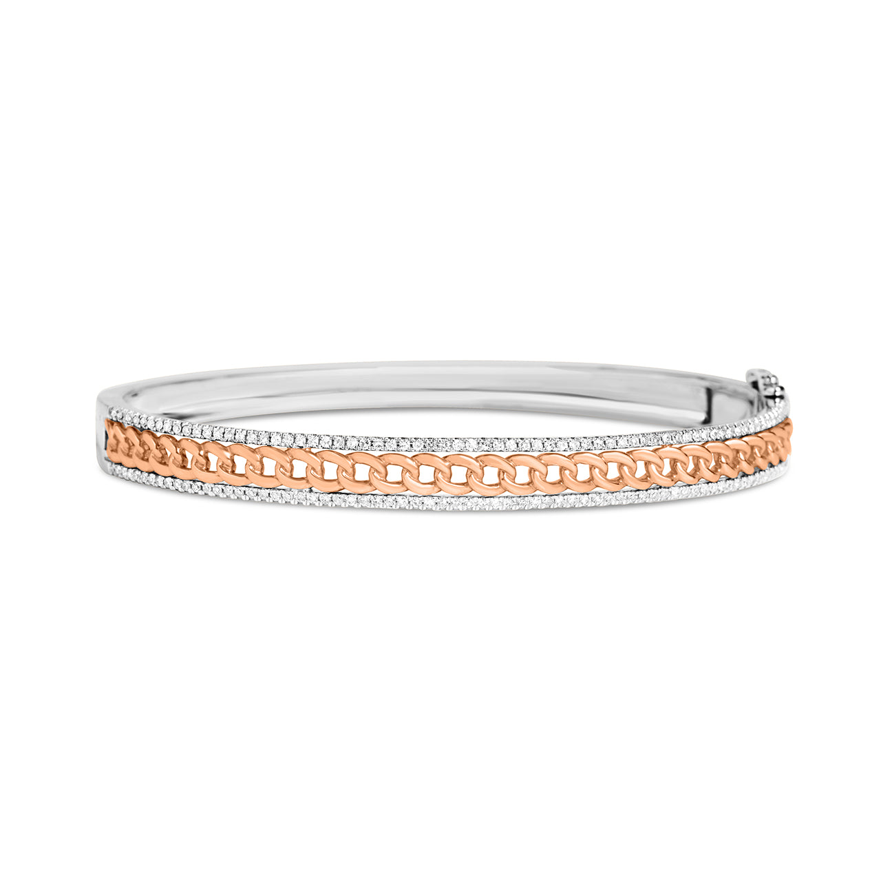 Diamond Link Rail Bangle