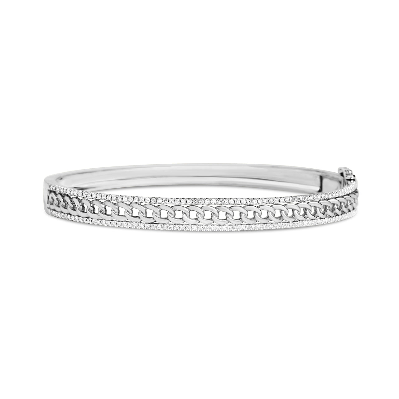 Diamond Link Rail Bangle