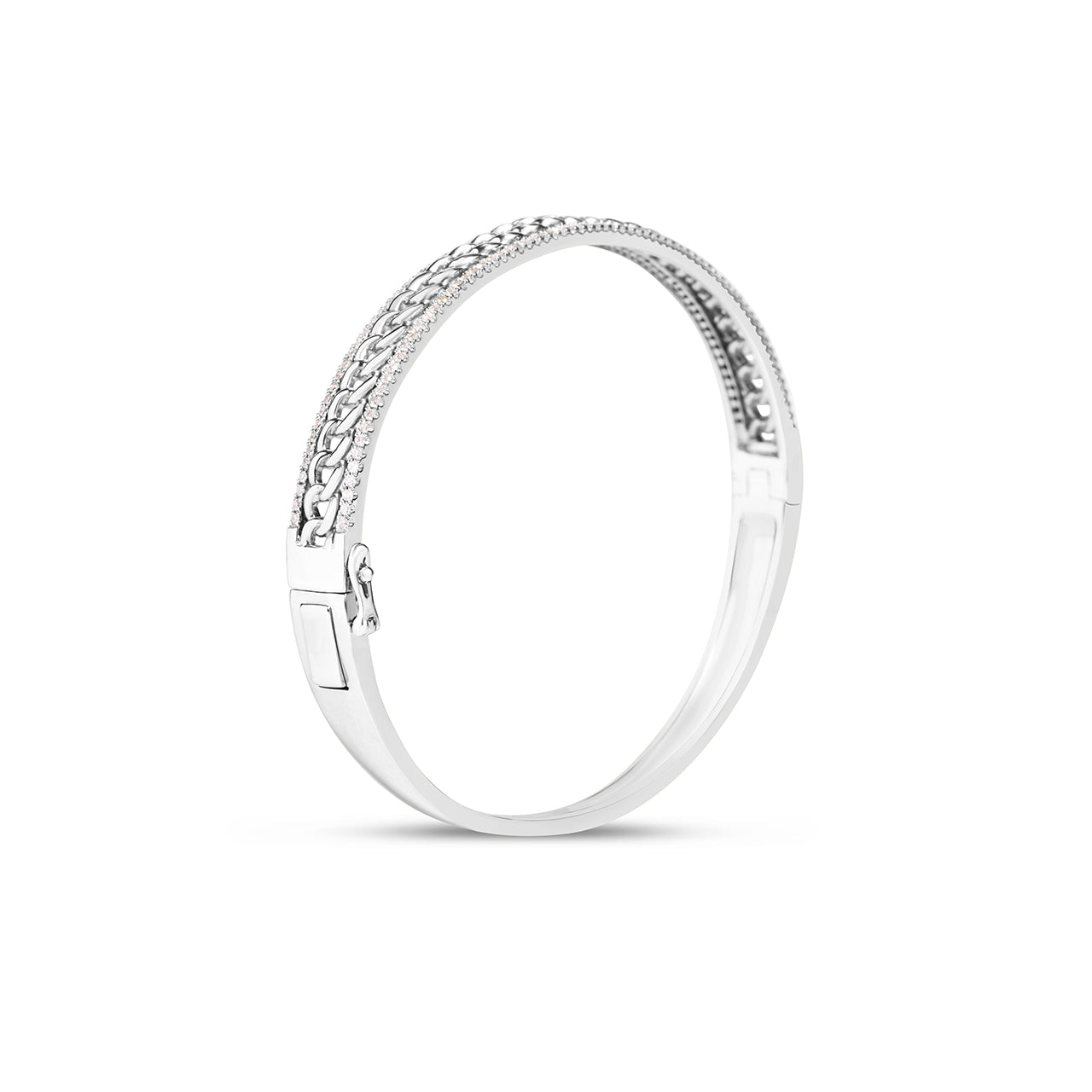 Diamond Link Rail Bangle