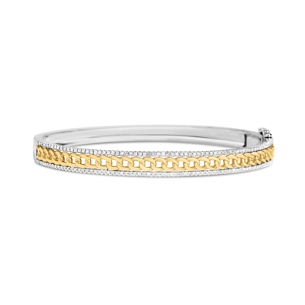 Diamond Link Rail Bangle