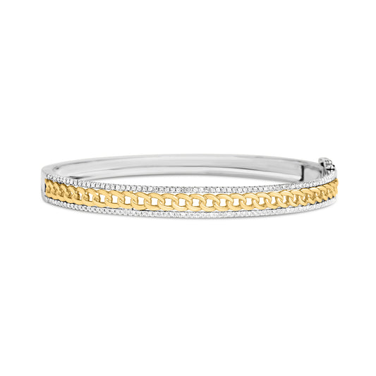 Diamond Link Rail Bangle