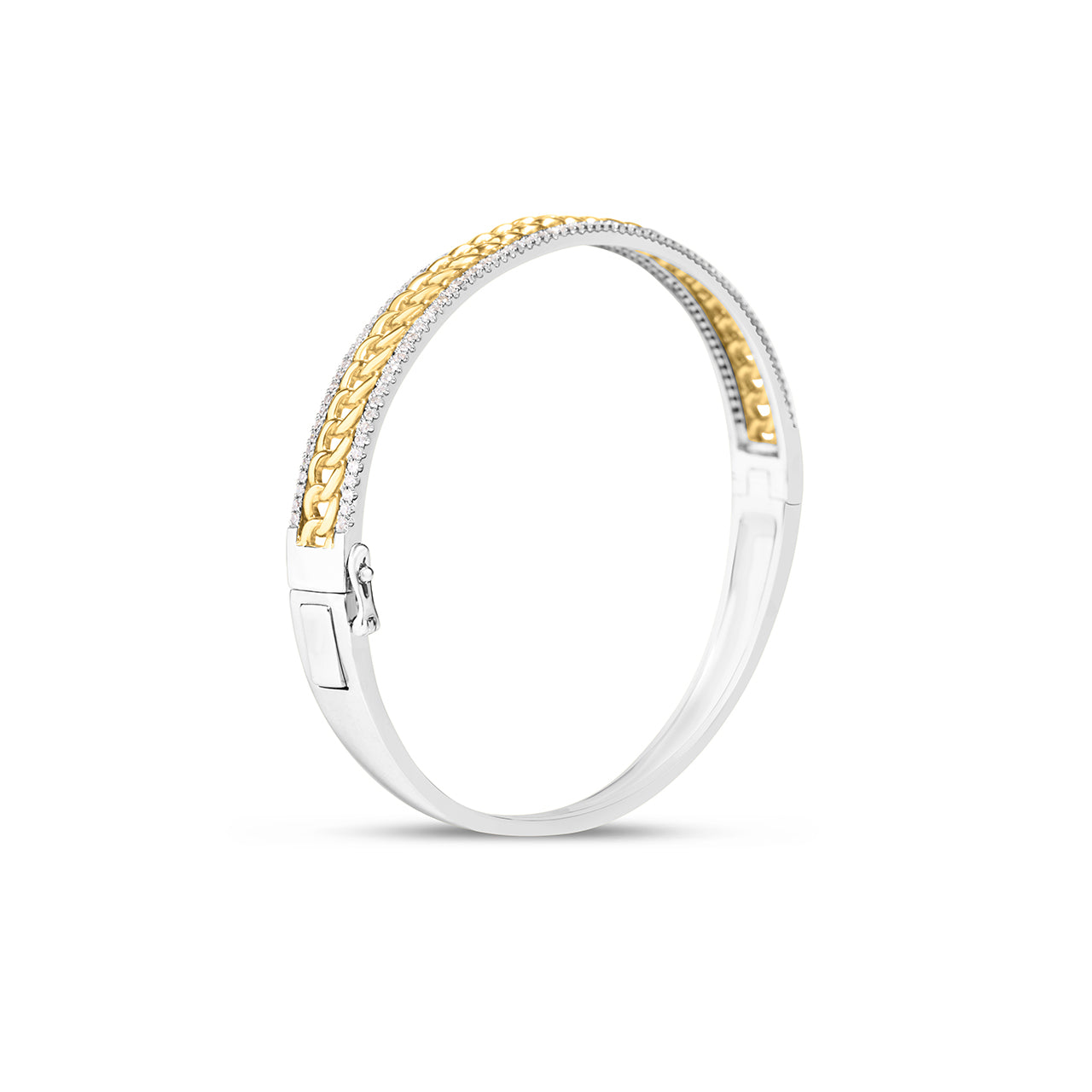 Diamond Link Rail Bangle