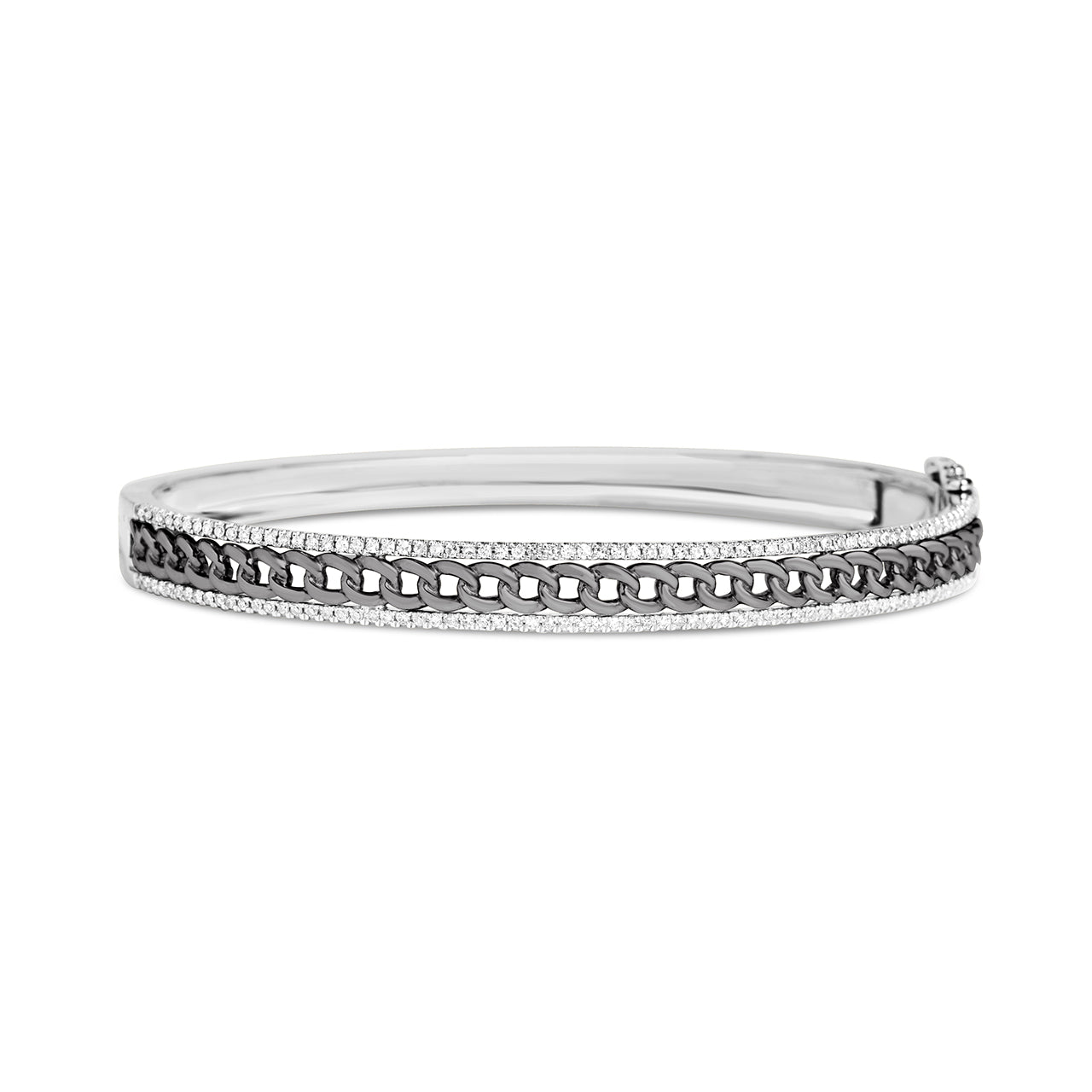 Diamond Link Rail Bangle