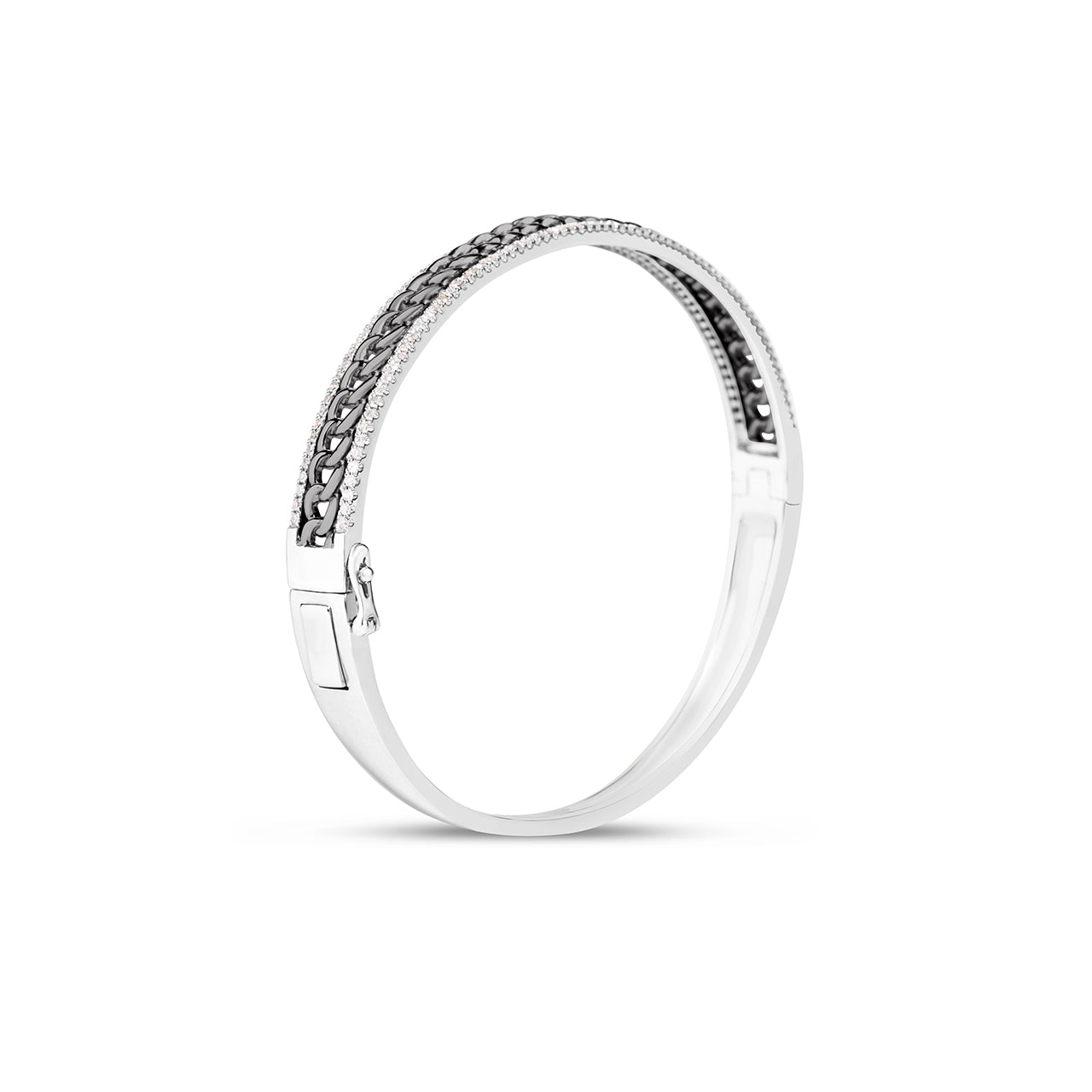 Diamond Link Rail Bangle