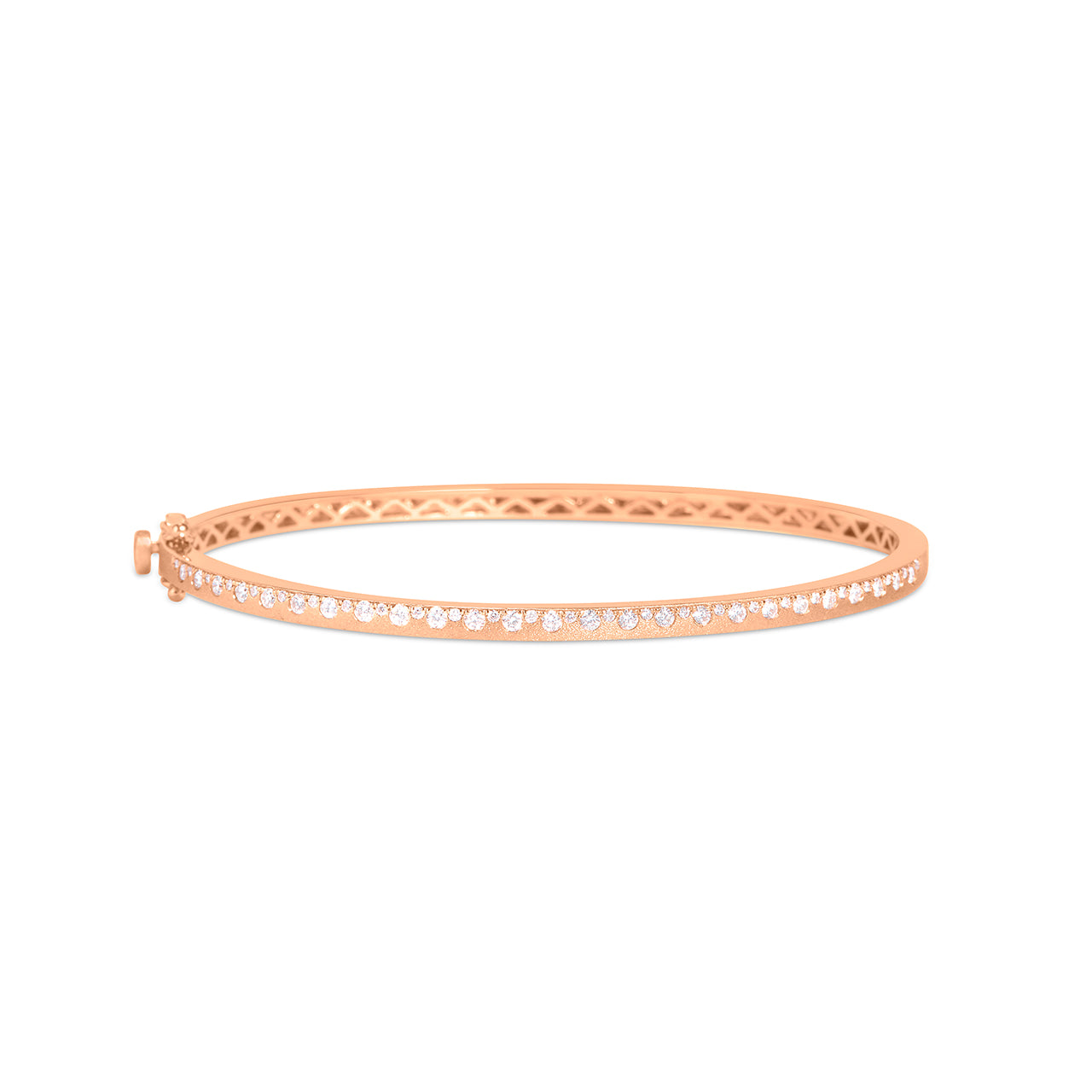Diamond Alternating Flush Bangle