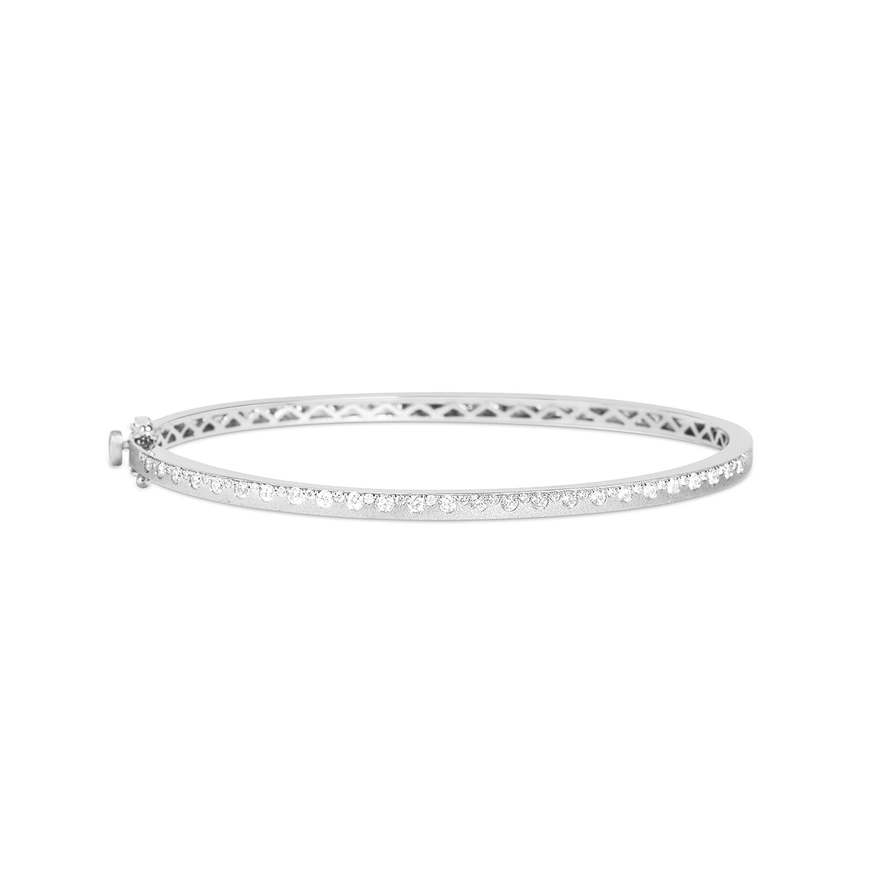 Diamond Alternating Flush Bangle