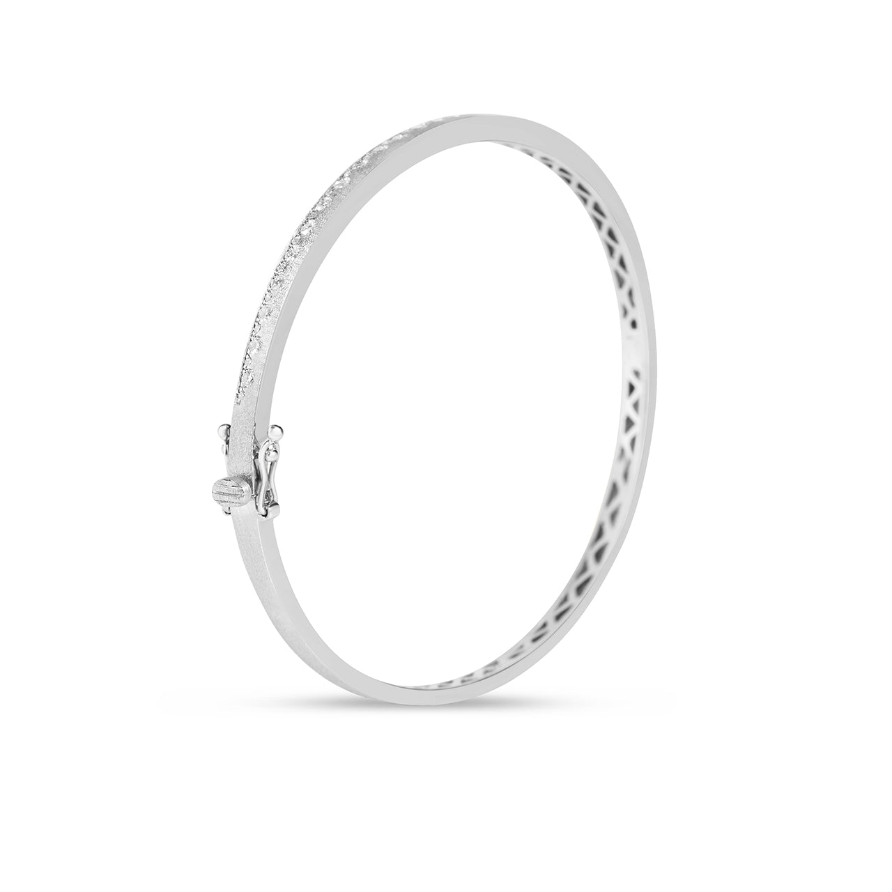 Diamond Alternating Flush Bangle