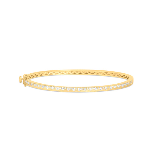 Diamond Alternating Flush Bangle
