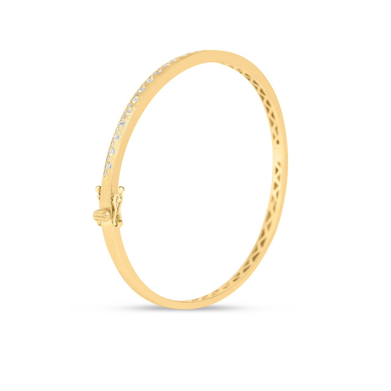 Diamond Alternating Flush Bangle