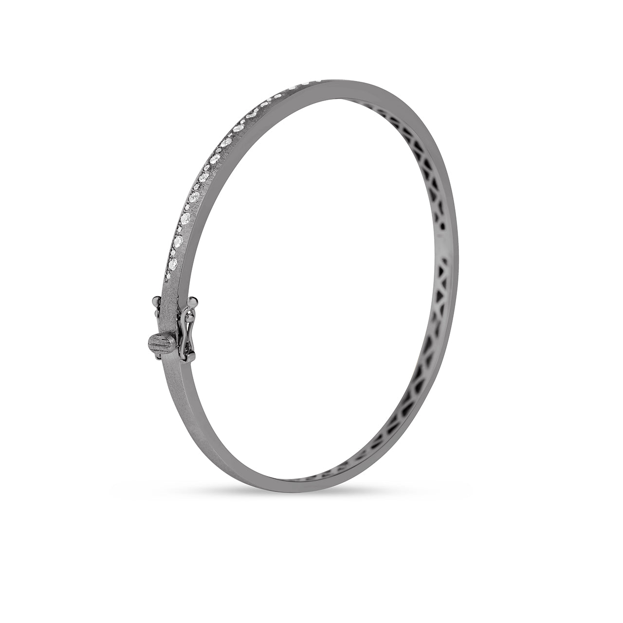 Diamond Alternating Flush Bangle
