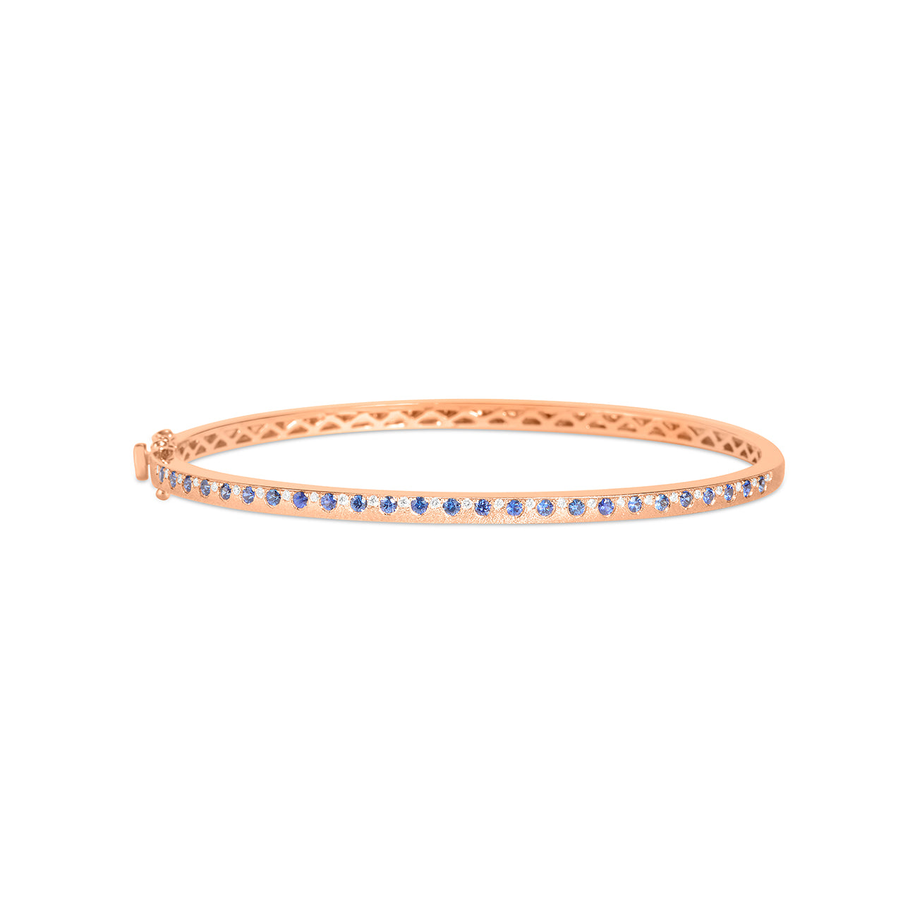 Sapphire & Diamond Alternating Flush Bangle