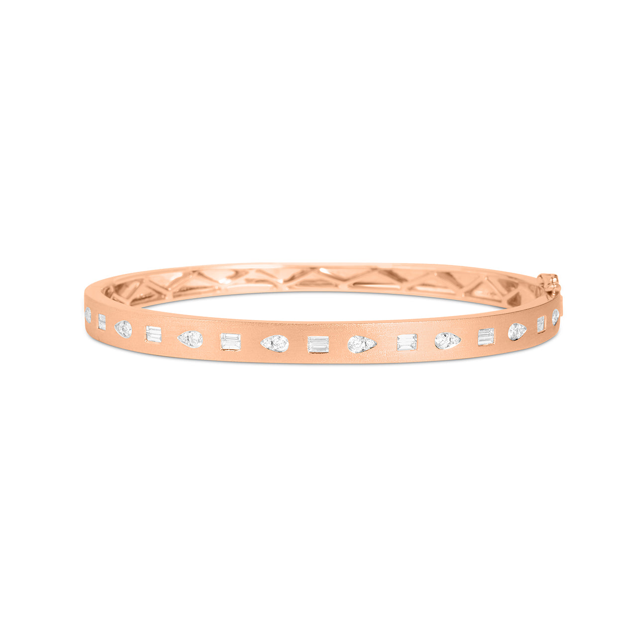 Diamond Baguette & Pear Flush Bangle