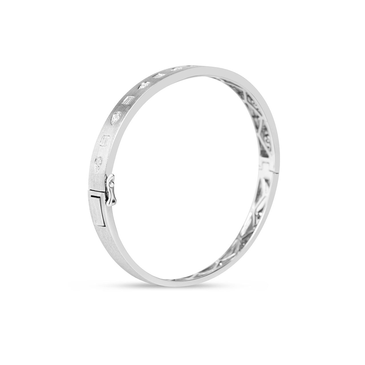 Diamond Baguette & Pear Flush Bangle