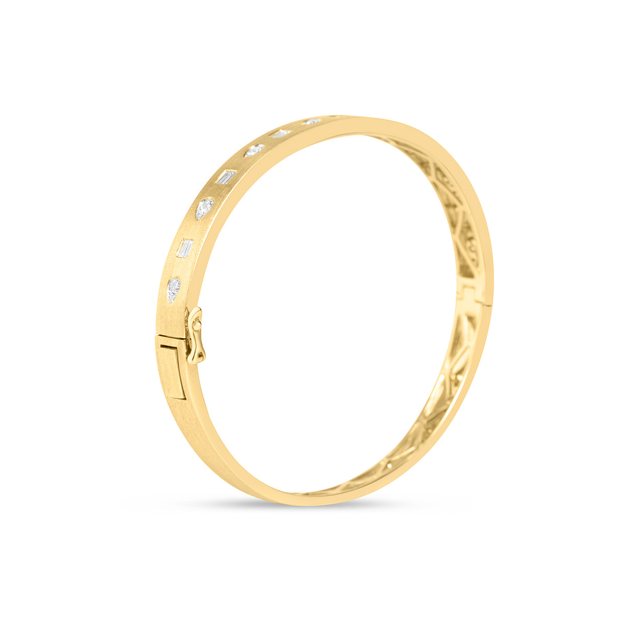 Diamond Baguette & Pear Flush Bangle