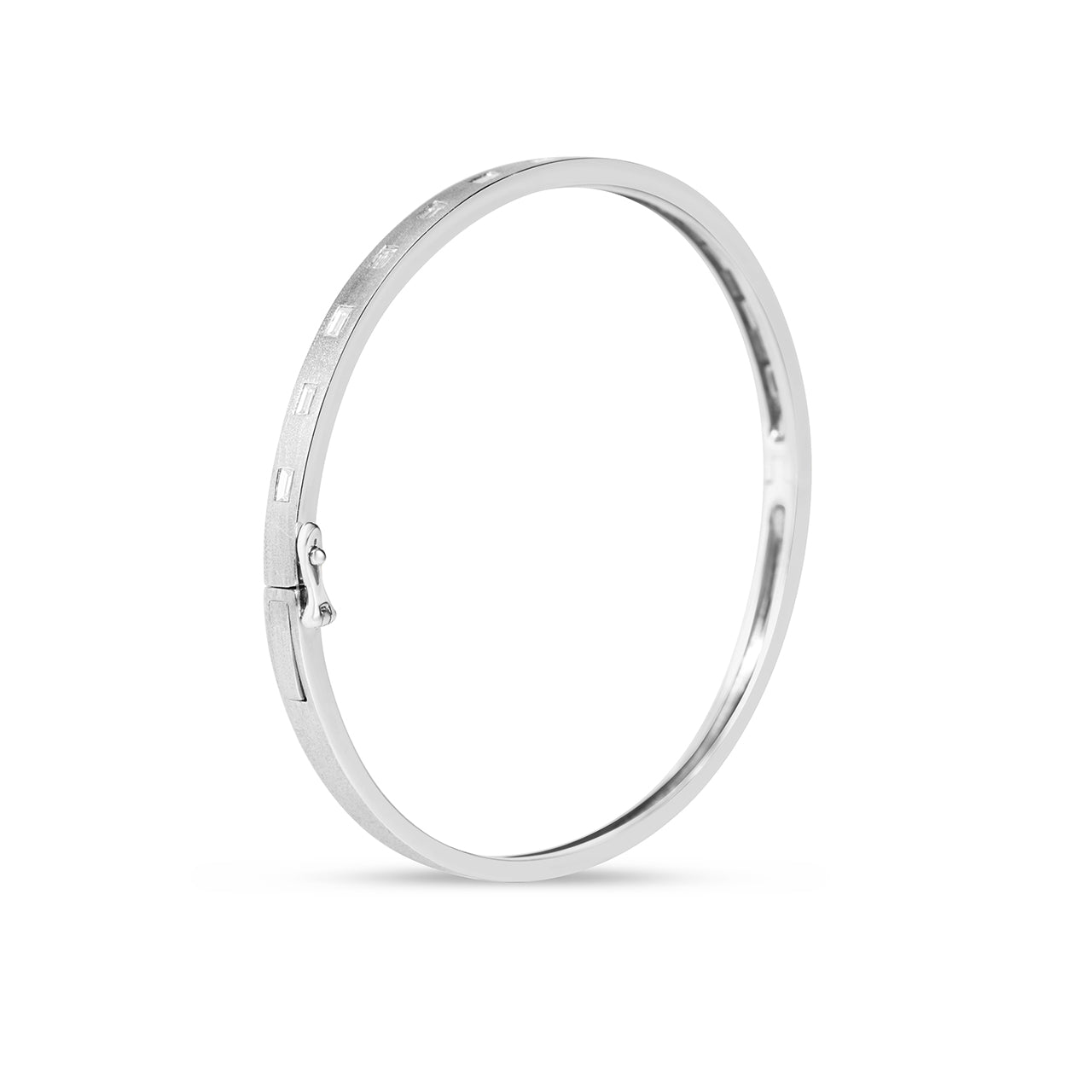 Diamond Baguette Flush Bangle