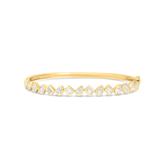 Diamond Pivoting Bezel Bangle