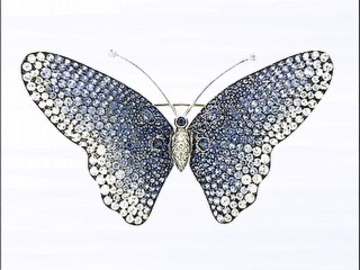 SAPPHIRE & DIAMOND BROACH