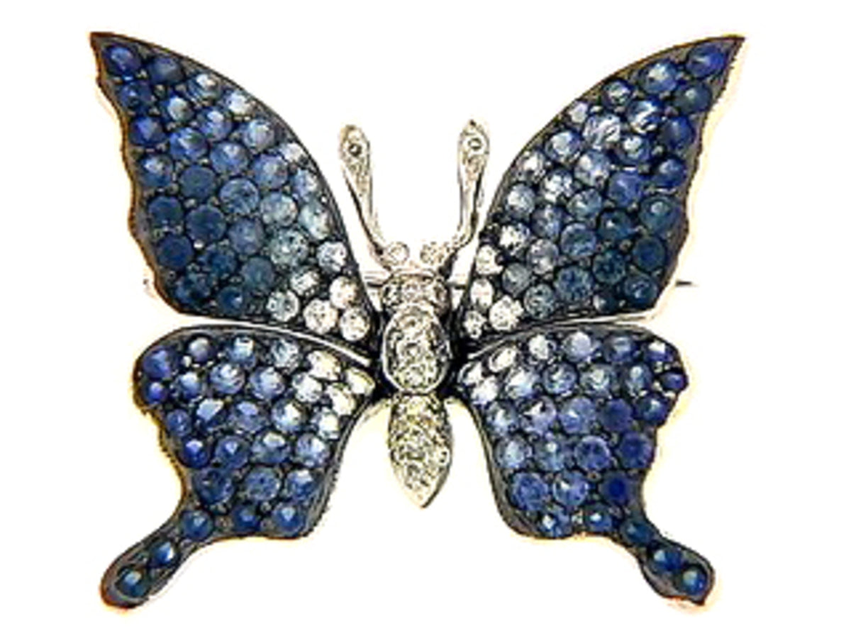 SAPPHIRE & DIAMOND BROACH