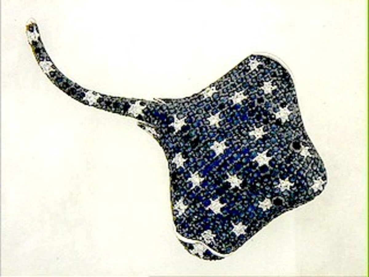 SAPPHIRE & DIAMOND BROACH