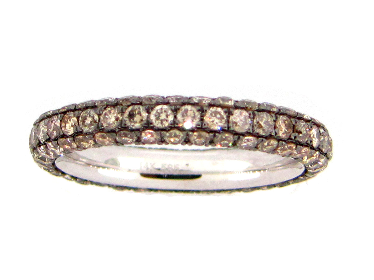 BROWN DIAMOND RING, 14KW (N)