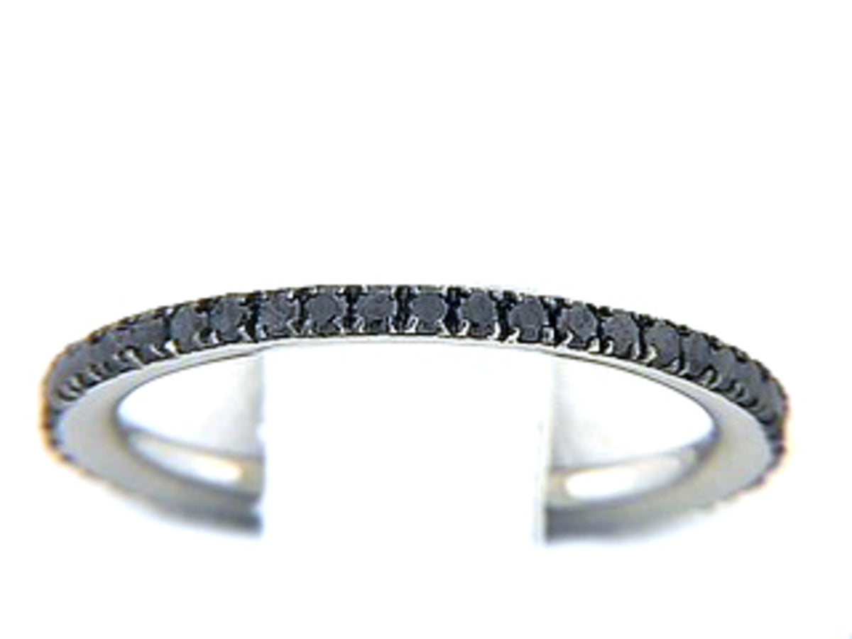 BLACK DIAMOND RING, 14KW (R/H)