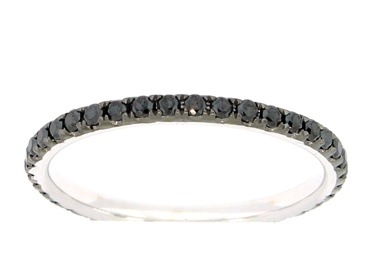 BLACK DIAMOND RING, 14KW (R/H)