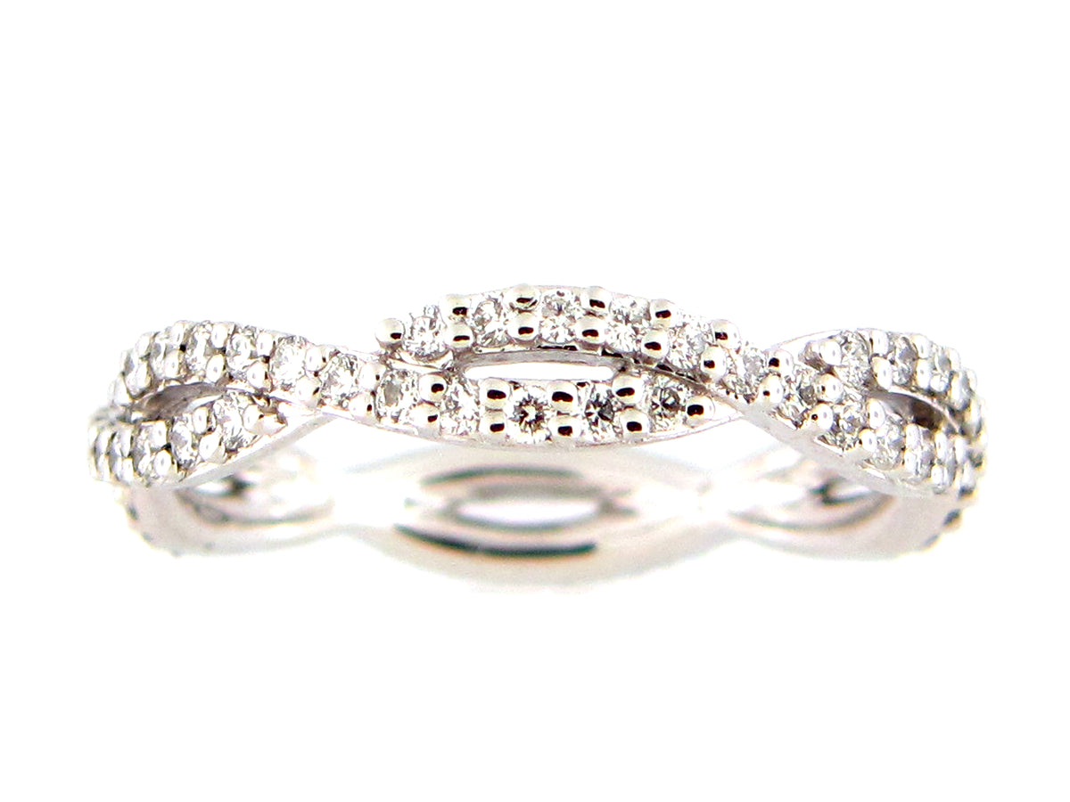 DIAMOND TWIST ETERNITY RING, PLATINUM (N)