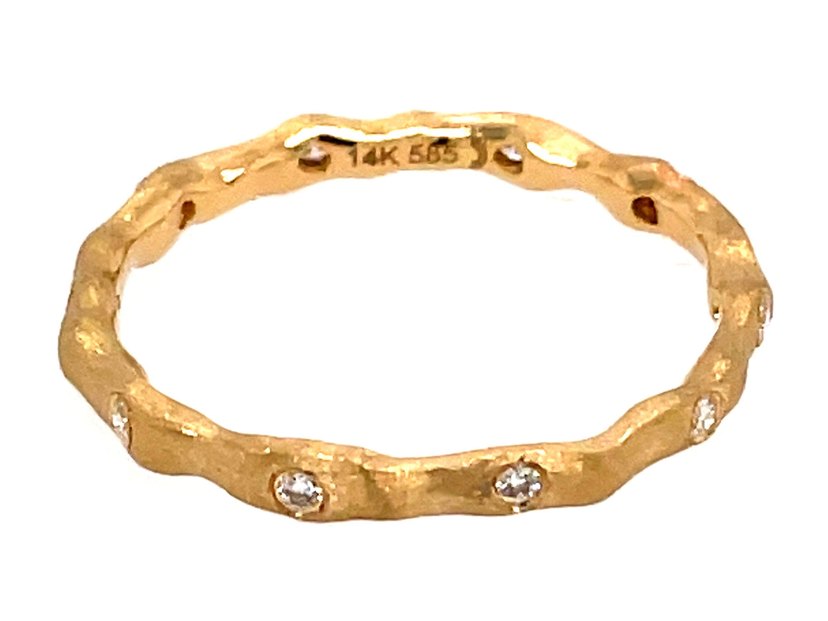 DIAMOND 1.8MM FREEFORM ETERNITY BAND, SATIN FINISH