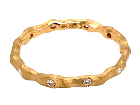 DIAMOND 1.8MM FREEFORM ETERNITY BAND, SATIN FINISH