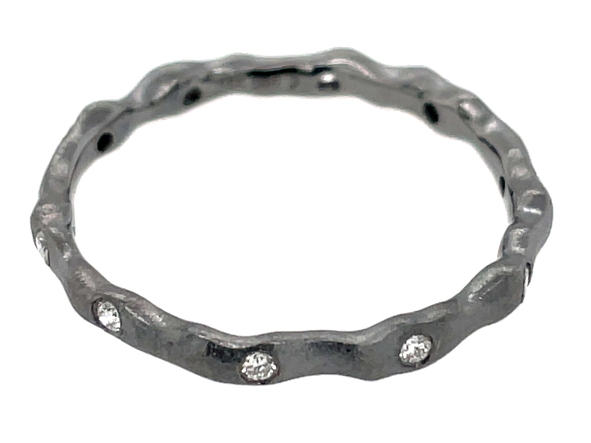 DIAMOND 1.8MM FREEFORM ETERNITY BAND, SATIN FINISH