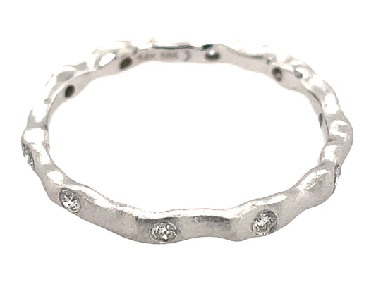 DIAMOND 1.8MM FREEFORM ETERNITY BAND, SATIN FINISH