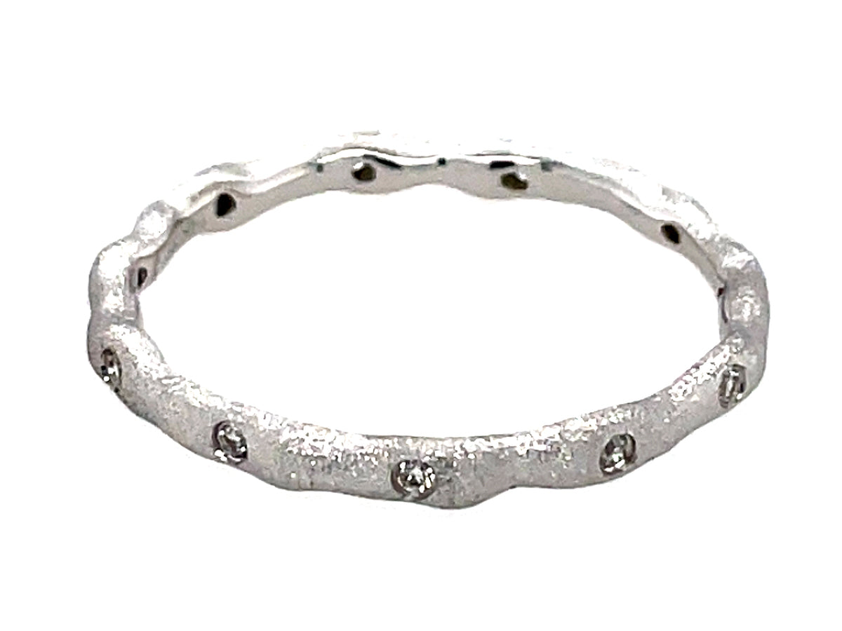 DIAMOND 1.8MM FREEFORM ETERNITY BAND, SATIN FINISH, SIZE 10.5