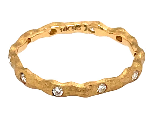 DIAMOND 2.4MM FREEFORM ETERNITY BAND, SATIN FINISH