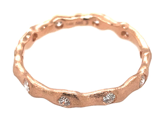 DIAMOND 2.8MM FREEFORM ETERNITY BAND, SATIN FINISH