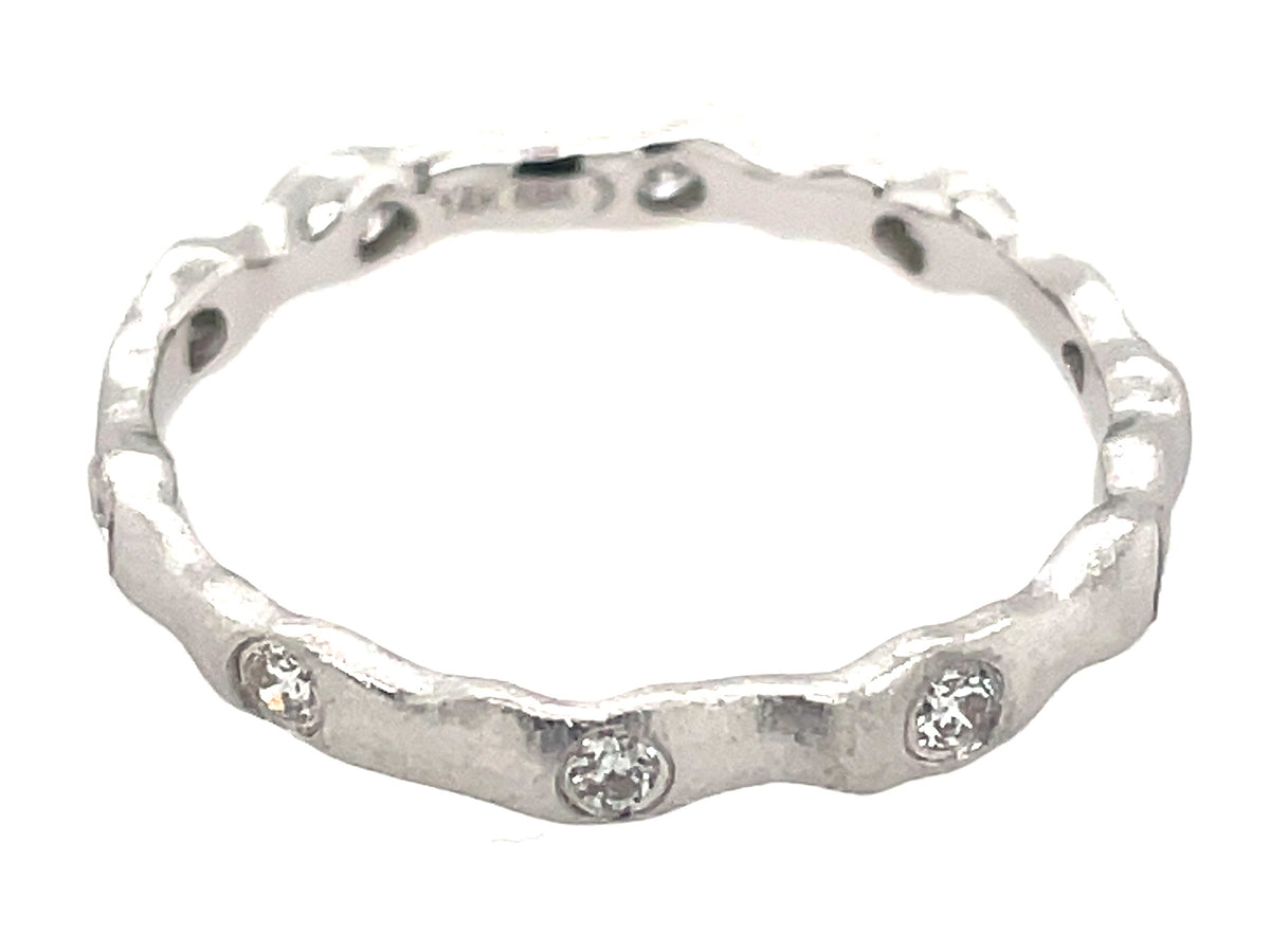 DIAMOND 2.8MM FREEFORM ETERNITY BAND, SATIN FINISH