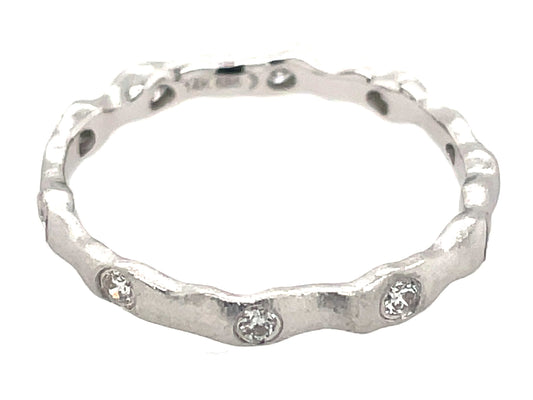 DIAMOND 2.8MM FREEFORM ETERNITY BAND, SATIN FINISH