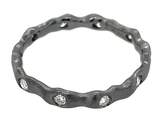 DIAMOND 2.8MM FREEFORM ETERNITY BAND, SATIN FINISH