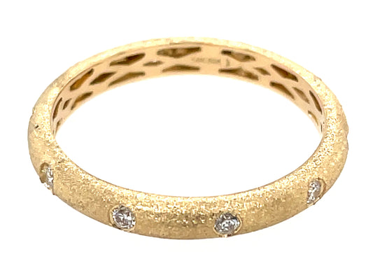 DIAMOND BURNISH SET ETERNITY BAND, SATIN FINISH, 14KY (N)